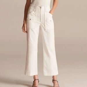 Rebecca Taylor La Vie Stretch Twil Pants in Milk